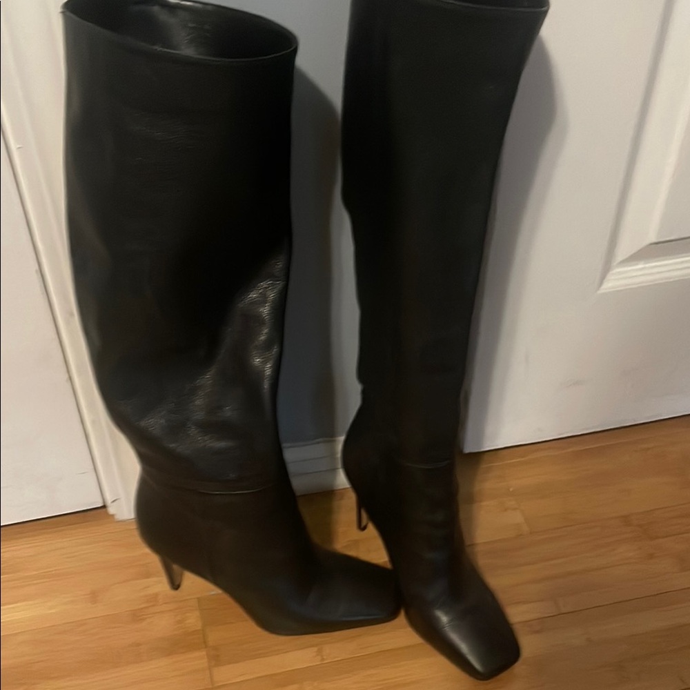 Aldo Sleek Black Over the Knee Boots